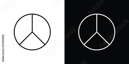 Peace icon vector illustration. editable stroke icon.