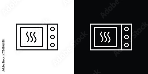 Microwave icon vector illustration. editable stroke icon.