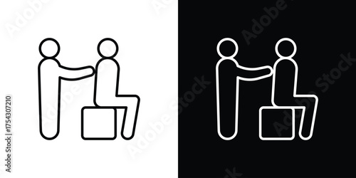 Massage icon vector illustration. editable stroke icon.