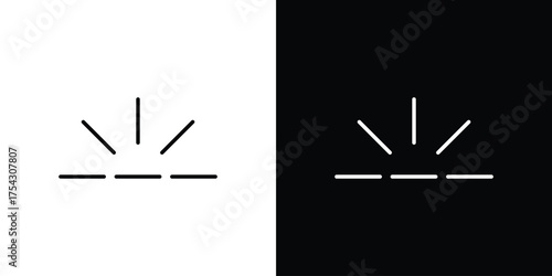 Keyboard brightness icon vector illustration. editable stroke icon.