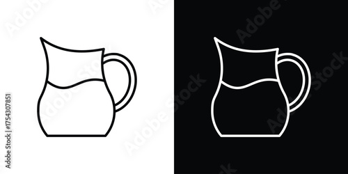 Jug icon vector illustration. editable stroke icon.