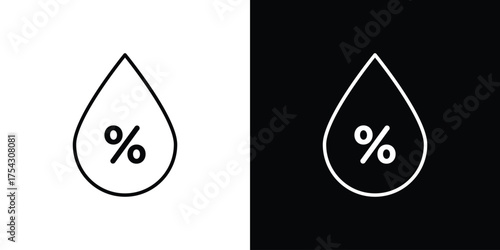 Humidity icon vector illustration. editable stroke icon.