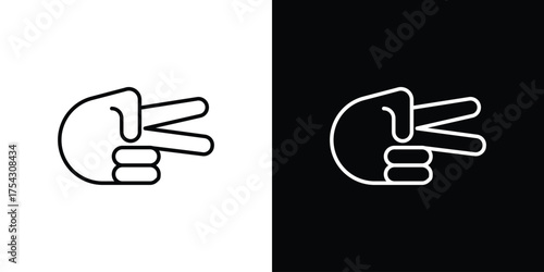 Hand scissors icon vector illustration. editable stroke icon.