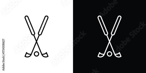 Golf club icon vector illustration. editable stroke icon.