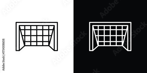 Goal net icon vector illustration. editable stroke icon.