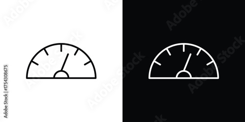 Gauge icon vector illustration. editable stroke icon.