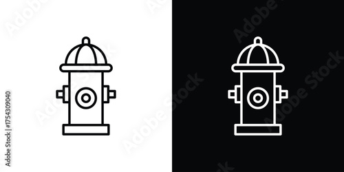 Fire hydrant icon vector illustration. editable stroke icon.