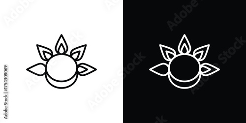 Fire burner icon vector illustration. editable stroke icon.
