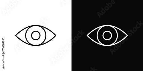 Eyes icon vector illustration. editable stroke icon.