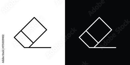 Eraser icon vector illustration. editable stroke icon.