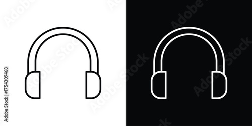 Ear muffs icon vector illustration. editable stroke icon.