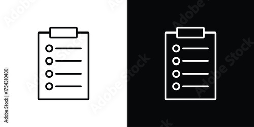 Clipboard icon vector illustration. editable stroke icon.