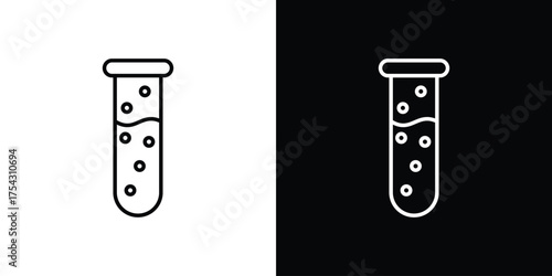 Chemical Tube icon vector illustration. editable stroke icon.