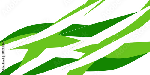 Abstract White and Green wave wide background banner