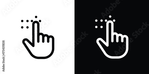 Braille icon vector illustration. editable stroke icon.