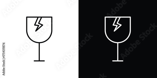 Box fragile icon vector illustration. editable stroke icon.