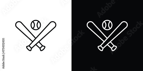 Baseball icon vector illustration. editable stroke icon.