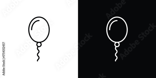 Balloon icon vector illustration. editable stroke icon.