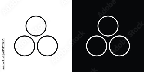 Ball pile icon vector illustration. editable stroke icon.