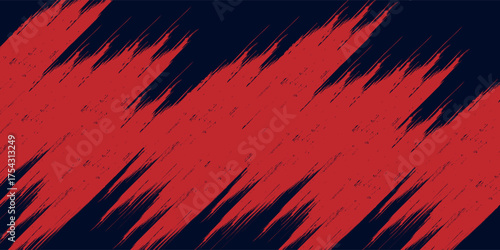 Red halftone dots blue color pattern gradient grunge texture background. Dot pop art comic sport style vector illustration