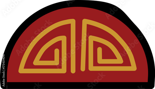 Ornament chinese culture line icon
