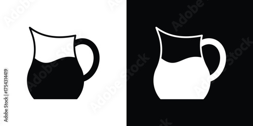 Jug icon glyph vector Illustration
