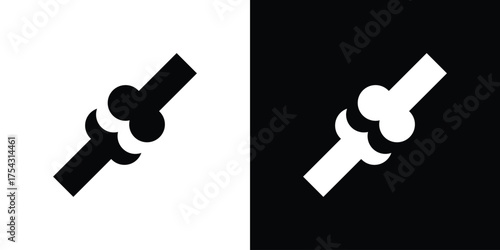 Joint icon glyph vector Illustration