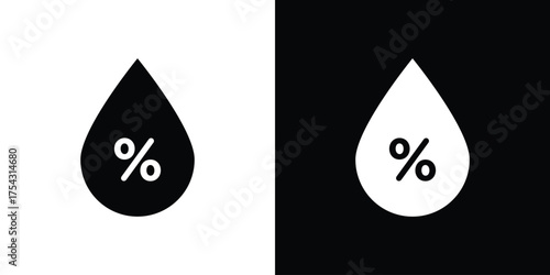 Humidity icon glyph vector Illustration