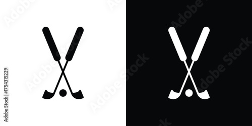 Golf club icon glyph vector Illustration