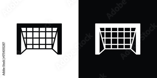 Goal net icon glyph vector Illustration
