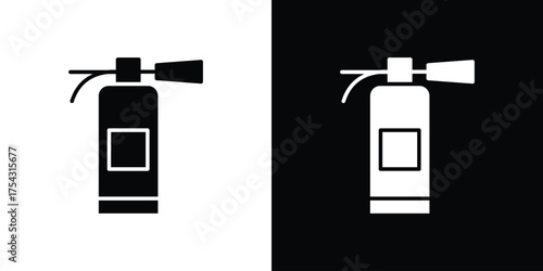 Fire extinguisher icon glyph vector Illustration