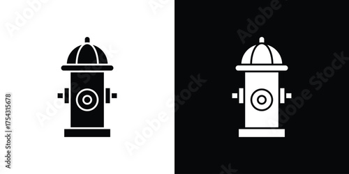 Fire hydrant icon glyph vector Illustration