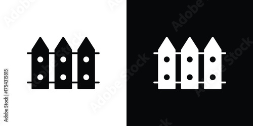 Fence icon glyph vector Illustration