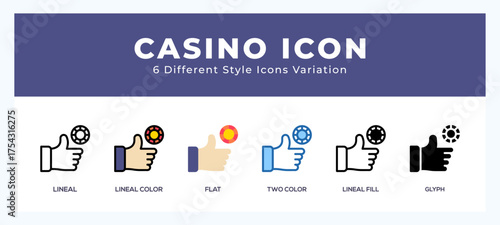 Casino symbol. logo. icon vector illustration.