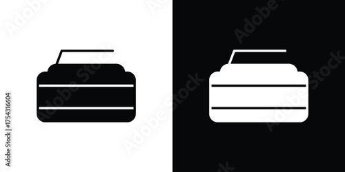 Curling stone icon glyph vector Illustration