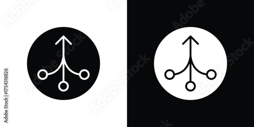 Consolidation icon glyph vector Illustration