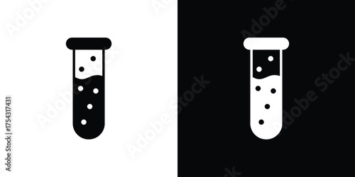 Chemical Tube icon glyph vector Illustration