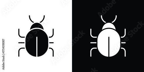 Bugs icon glyph vector Illustration