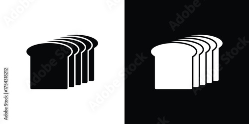 Bread loaf icon glyph vector Illustration
