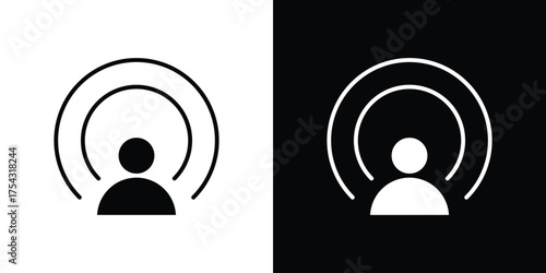 Brand awareness icon glyph vector Illustration