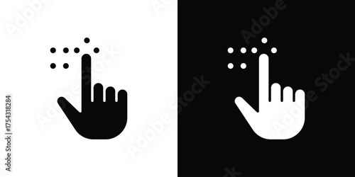 Braille icon glyph vector Illustration