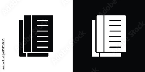 Book copy icon glyph vector Illustration