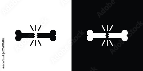 Bone break icon glyph vector Illustration