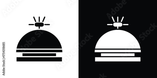 Bell concierge icon glyph vector Illustration