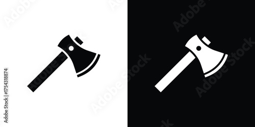Axe icon glyph vector Illustration