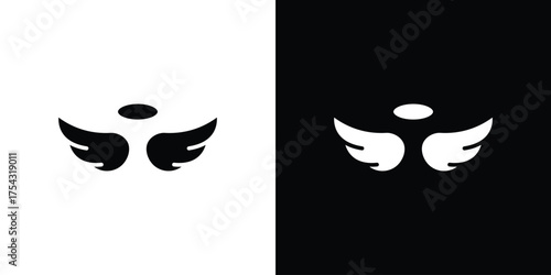 Angel icon glyph vector Illustration