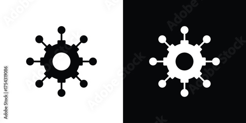 Algorithm icon glyph vector Illustration