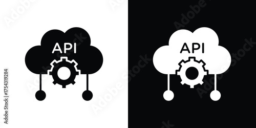 API icon glyph vector Illustration