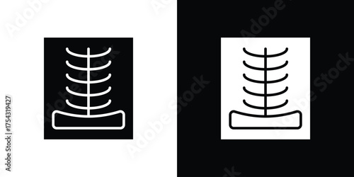 X ray icon glyph vector Illustration