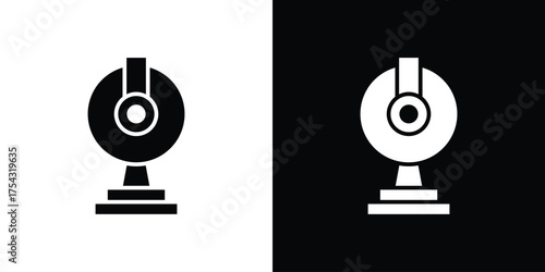 Webcam icon glyph vector Illustration
